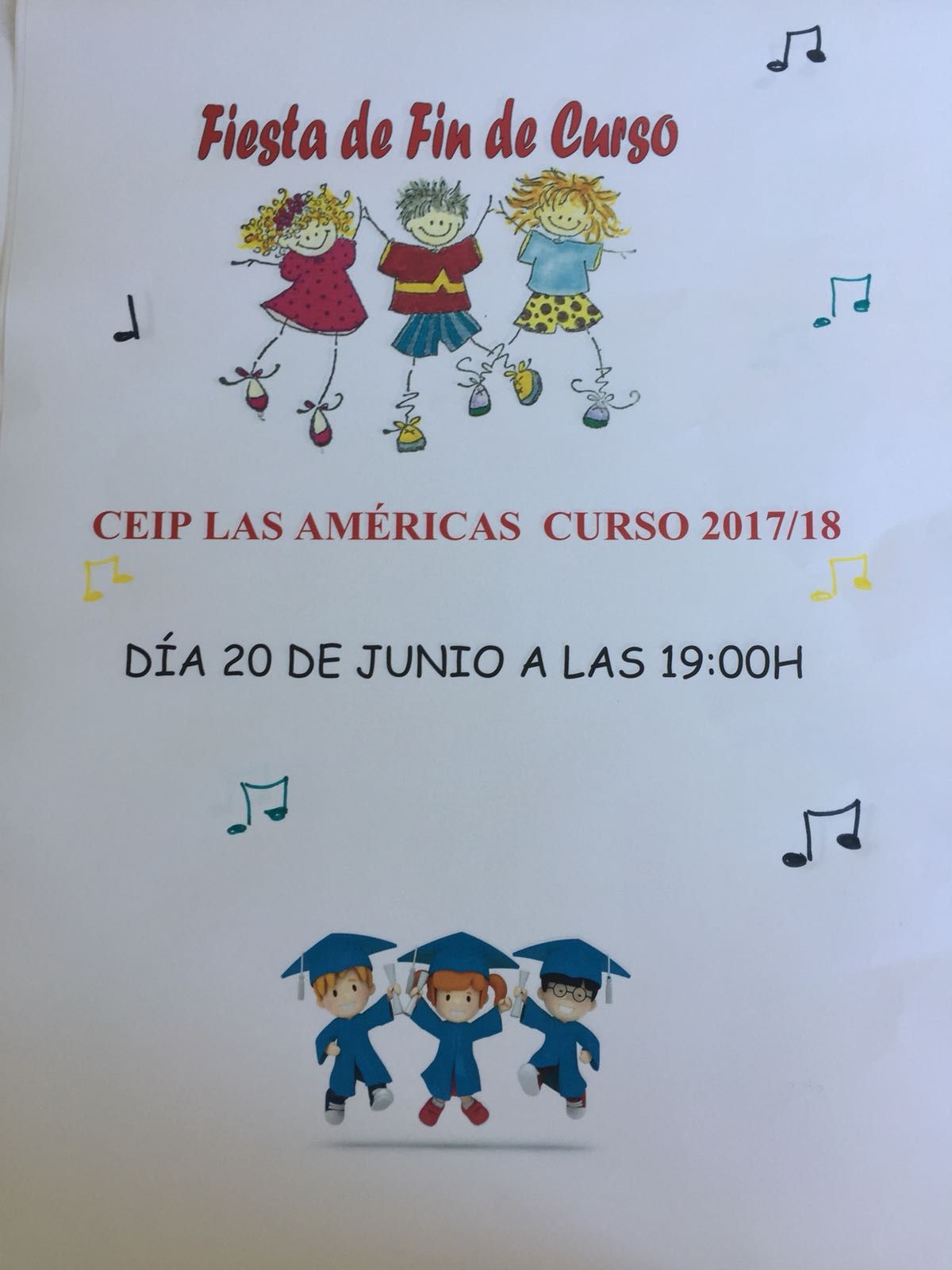 Cartel fiesta fin de curso