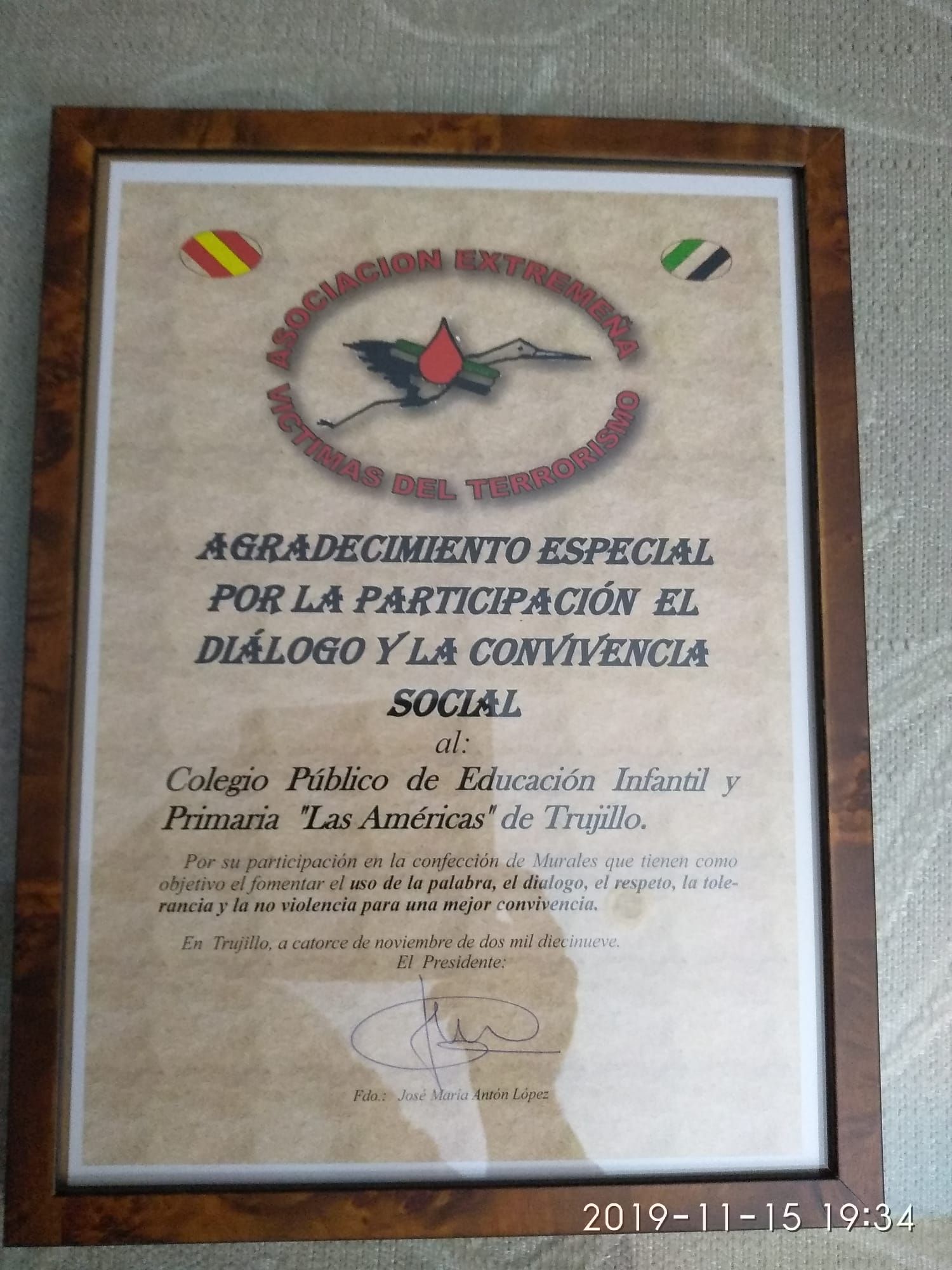Distinción CEIP LAS AMERICAS